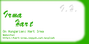 irma hart business card